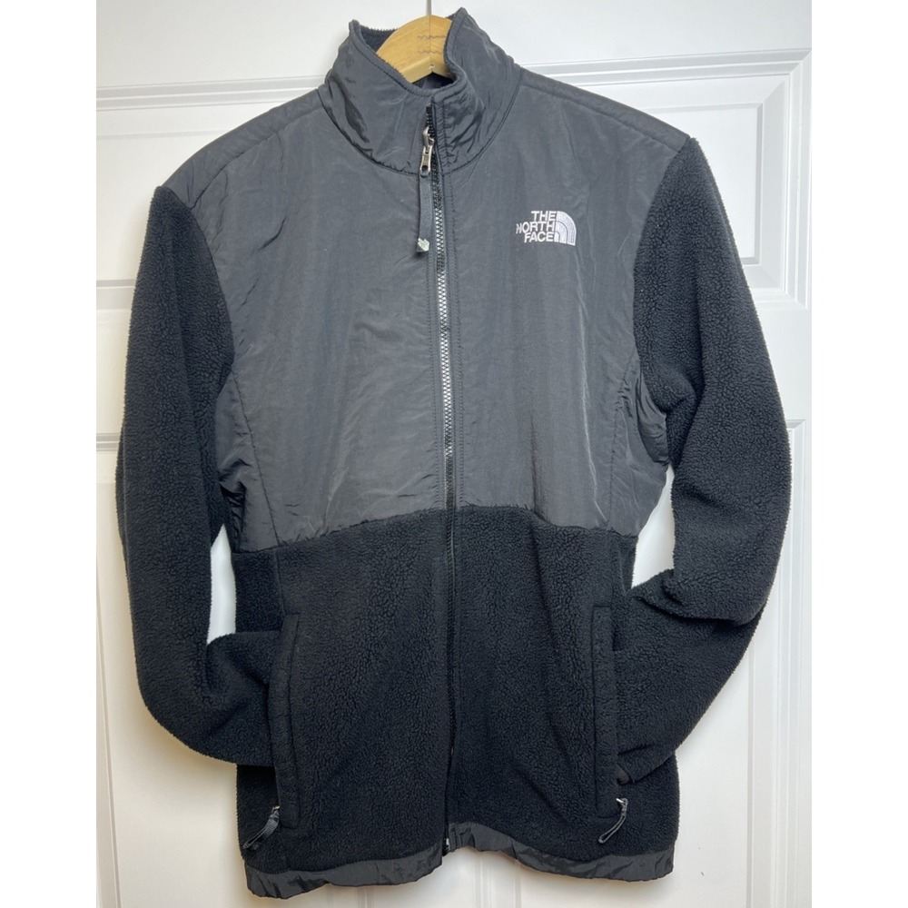 The North Face Denali Jacket Women's XL Black F09 Polartec Recycled Nylon Panels